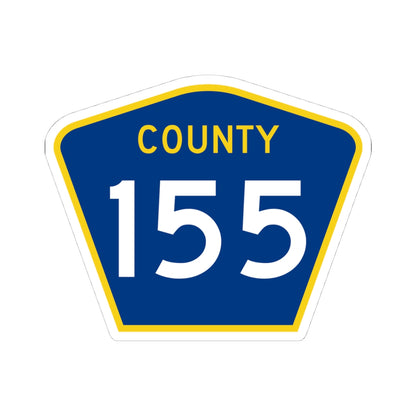County 155 MN (Minnesota) (Road Sign) STICKER Vinyl Kiss-Cut Decal