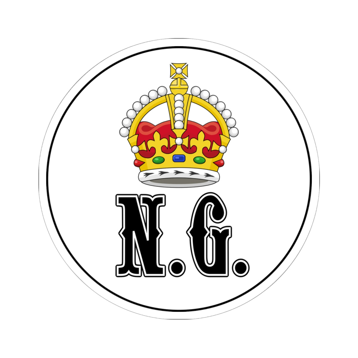 Badge of the New Guinea Protectorate 1884-1888 (Guinea) (Coat of Arms) STICKER Vinyl Kiss-Cut Decal