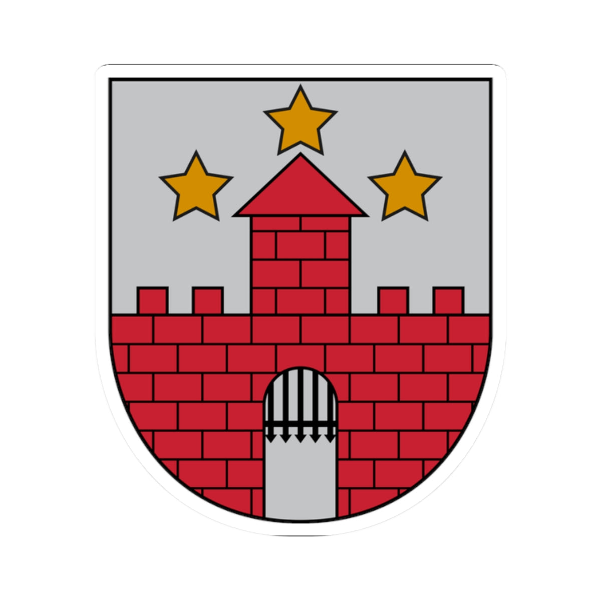 Aizpute COA (Latvia) (Coat of Arms) STICKER Vinyl Kiss-Cut Decal