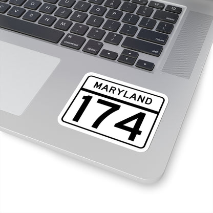 MD Route 174 (Maryland) (Road Sign) STICKER Vinyl Kiss-Cut Decal