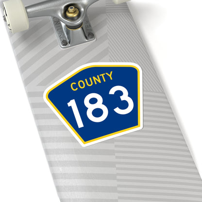 County 183 MN (Minnesota) (Road Sign) STICKER Vinyl Kiss-Cut Decal