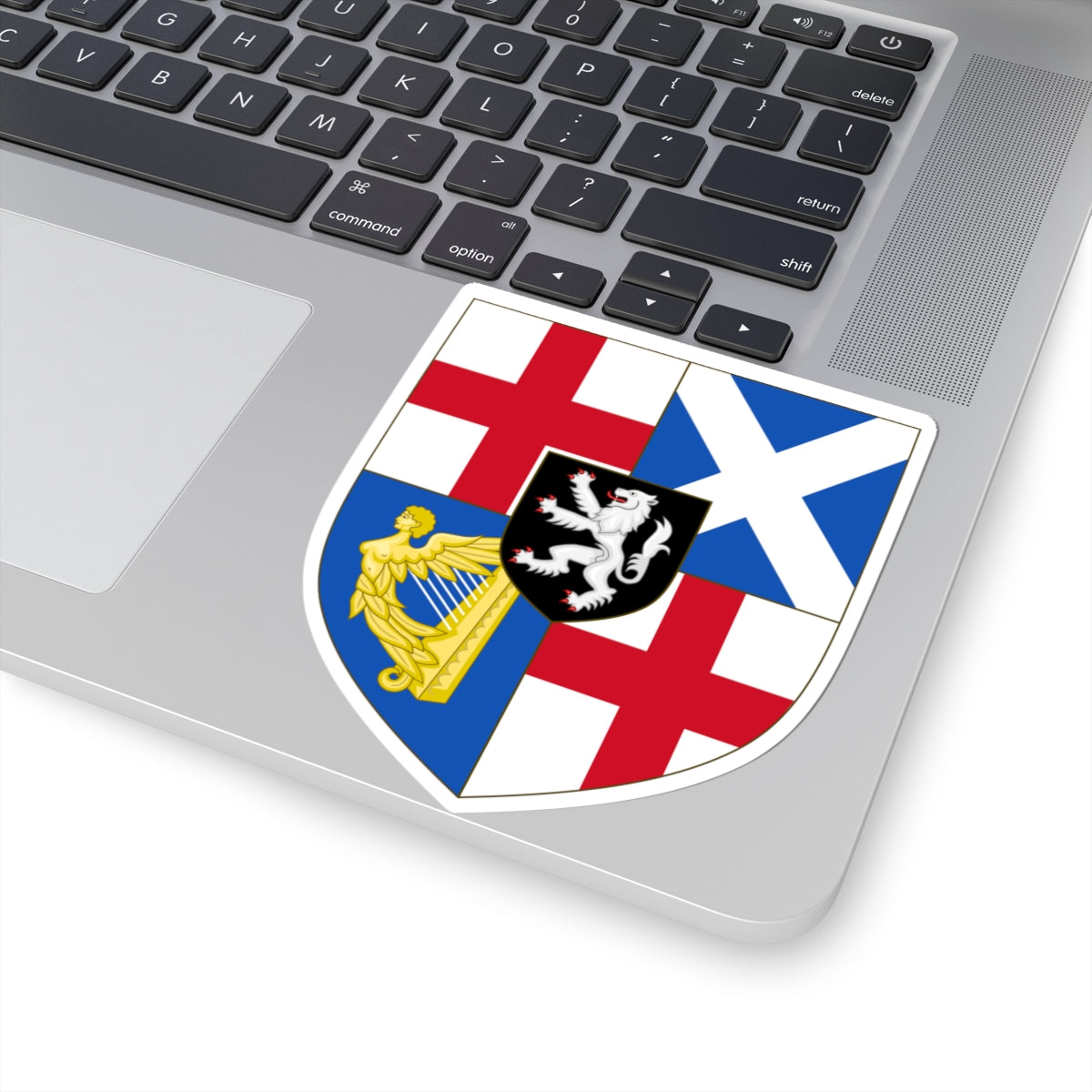 Arms of the Protectorate 1653-1659 (United Kingdom) (Coat of Arms) STICKER Vinyl Kiss-Cut Decal