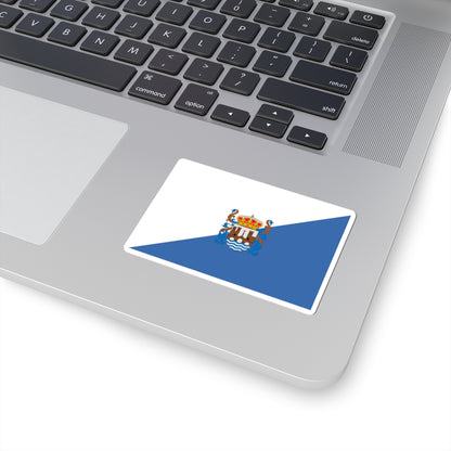 Flag Pontevedra Province (Spain) STICKER Vinyl Kiss-Cut Decal
