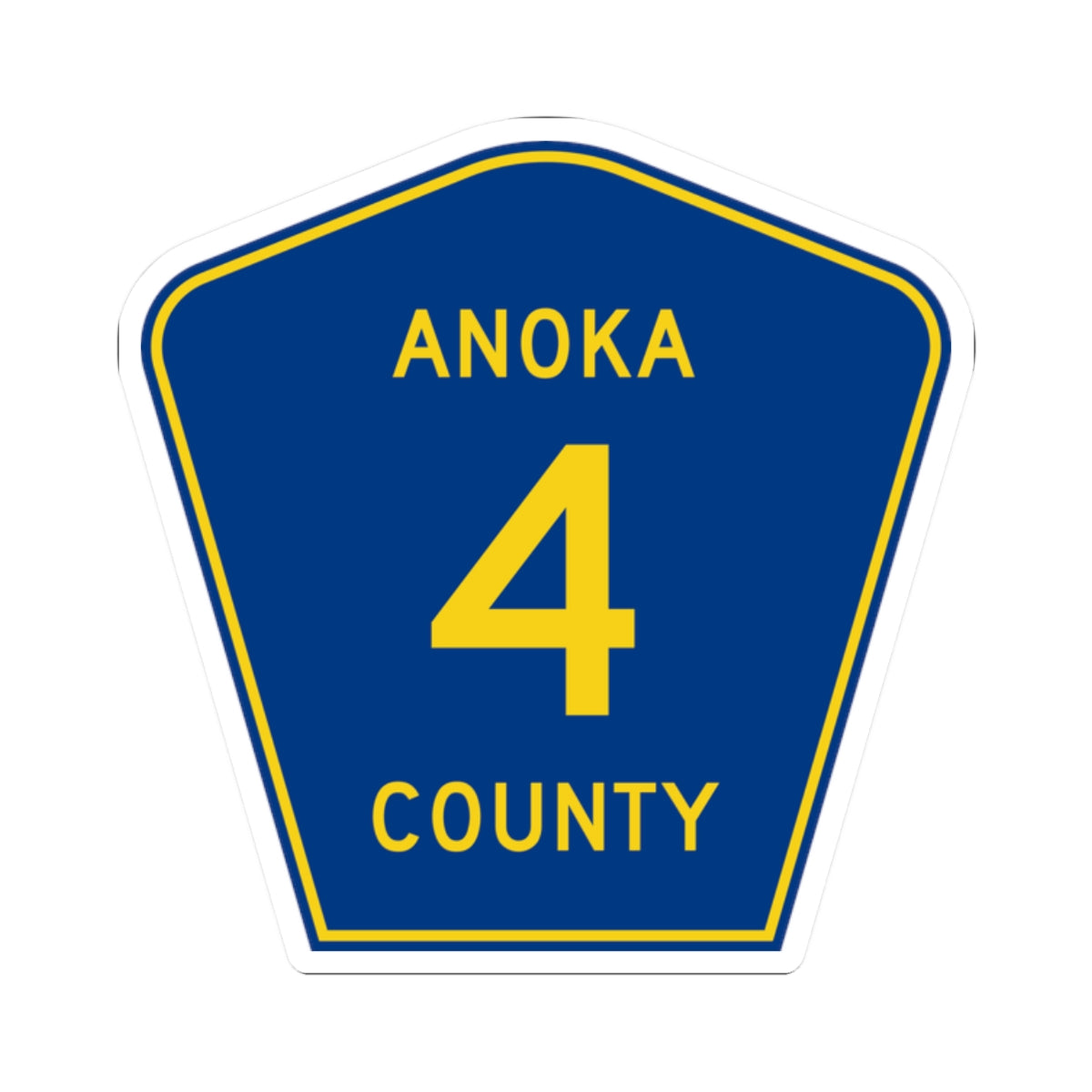 Anoka County Road 4 (Minnesota) (Road Sign) STICKER Vinyl Kiss-Cut Decal