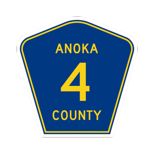 Anoka County Road 4 (Minnesota) (Road Sign) STICKER Vinyl Kiss-Cut Decal