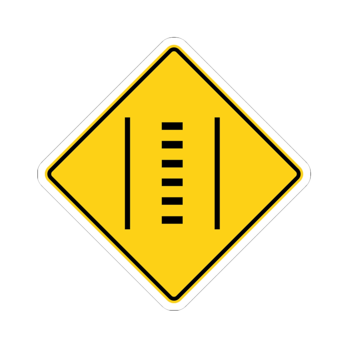 MUTCD-PR W17-3b (Puerto Rico) (Road Sign) STICKER Vinyl Kiss-Cut Decal