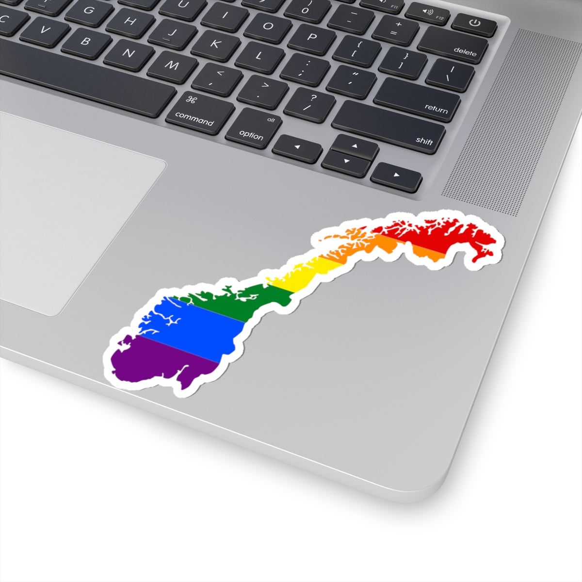 LGBT flag map of Norway (Norway) STICKER Vinyl Kiss-Cut Decal
