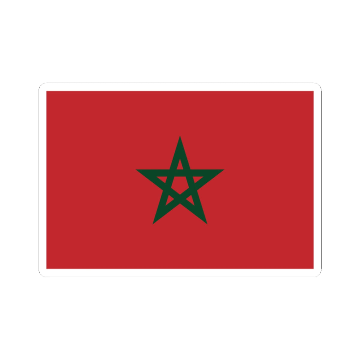 Flag of Morocco unbordered dark green (Morocco) STICKER Vinyl Kiss-Cut Decal