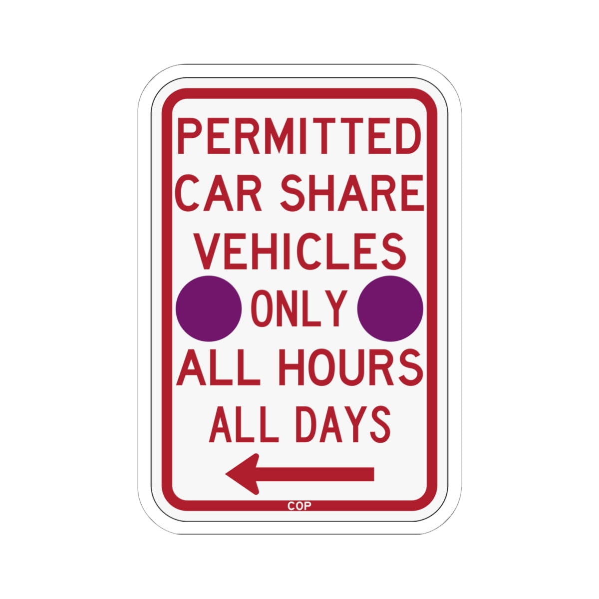 PBOT Road sign P4500L-P (Oregon) (Road Sign) STICKER Vinyl Kiss-Cut Decal