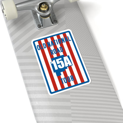 Old National Road Tour 15A (Ohio) (Road Sign) STICKER Vinyl Kiss-Cut Decal