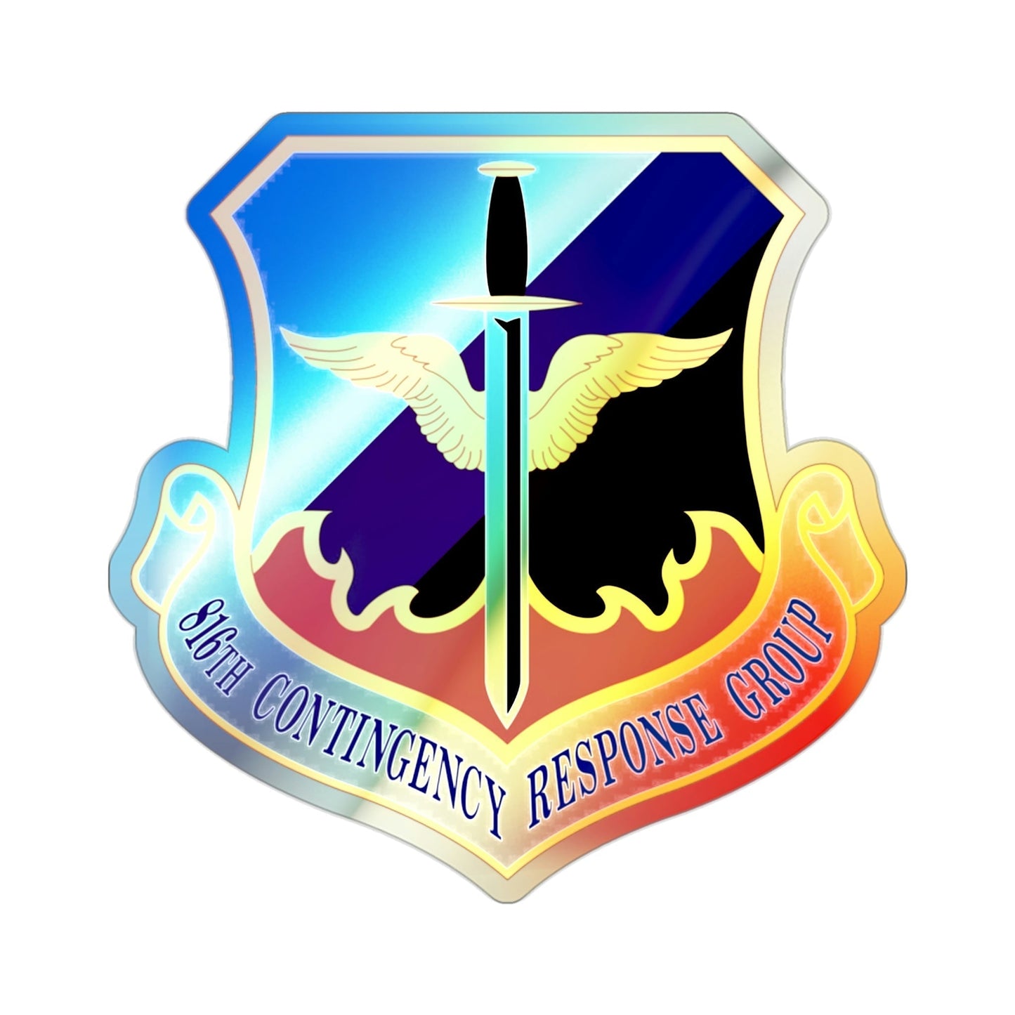 816th Contingency Response Group (U.S. Air Force) Holographic STICKER Die-Cut Vinyl Decal-2 Inch-The Sticker Space