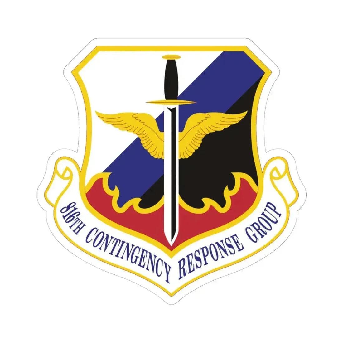 816th Contingency Response Group (U.S. Air Force) STICKER Vinyl Kiss-Cut Decal 4 Inch White - The Sticker Space