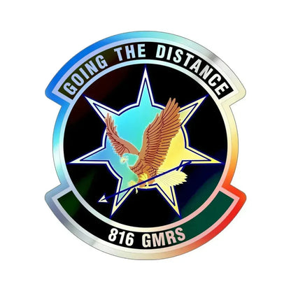 816th Global Mobility Readiness Squadron (U.S. Air Force) Holographic STICKER Die-Cut Vinyl Decal 6 Inch Holographic - The Sticker Space