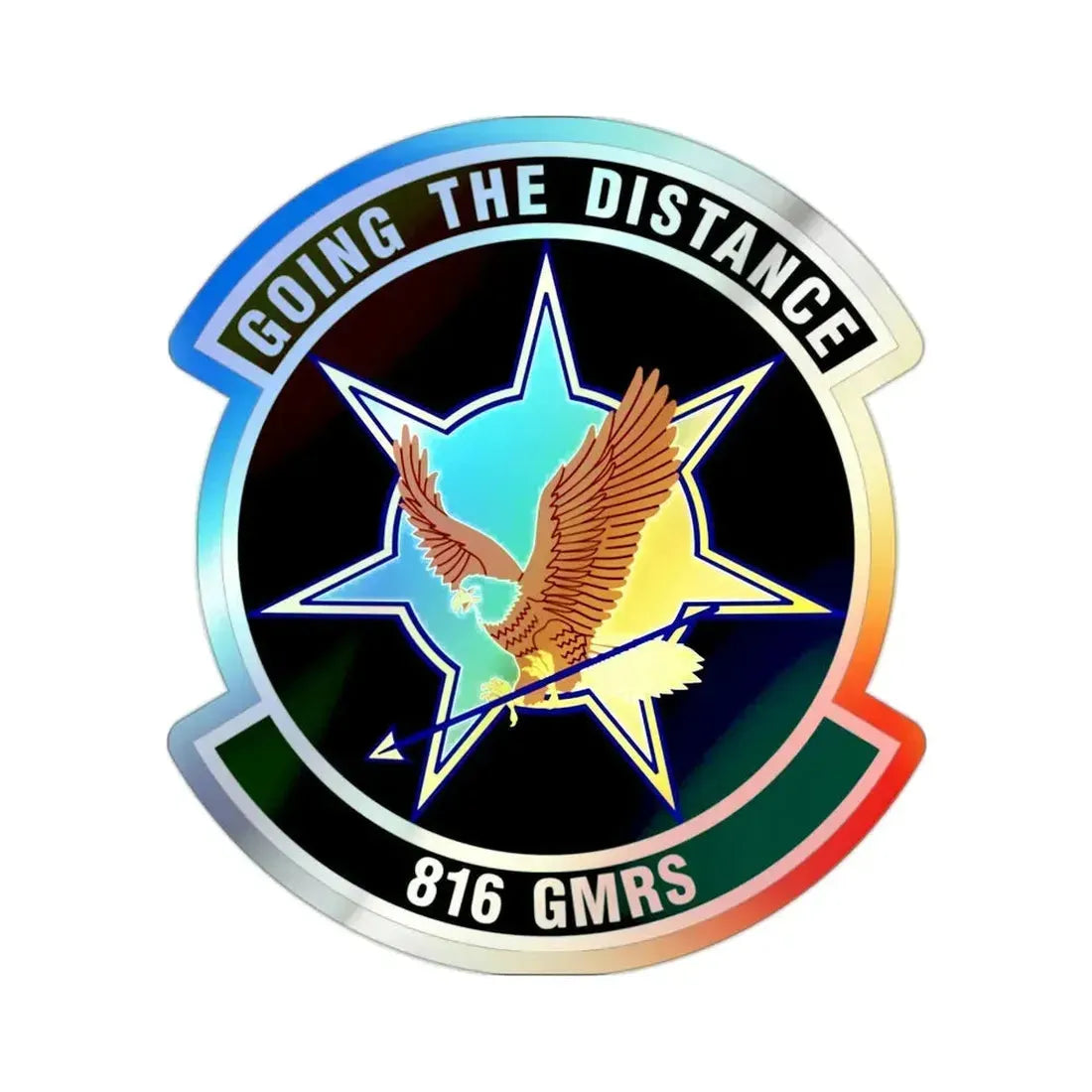 816th Global Mobility Readiness Squadron (U.S. Air Force) Holographic STICKER Die-Cut Vinyl Decal - The Sticker Space