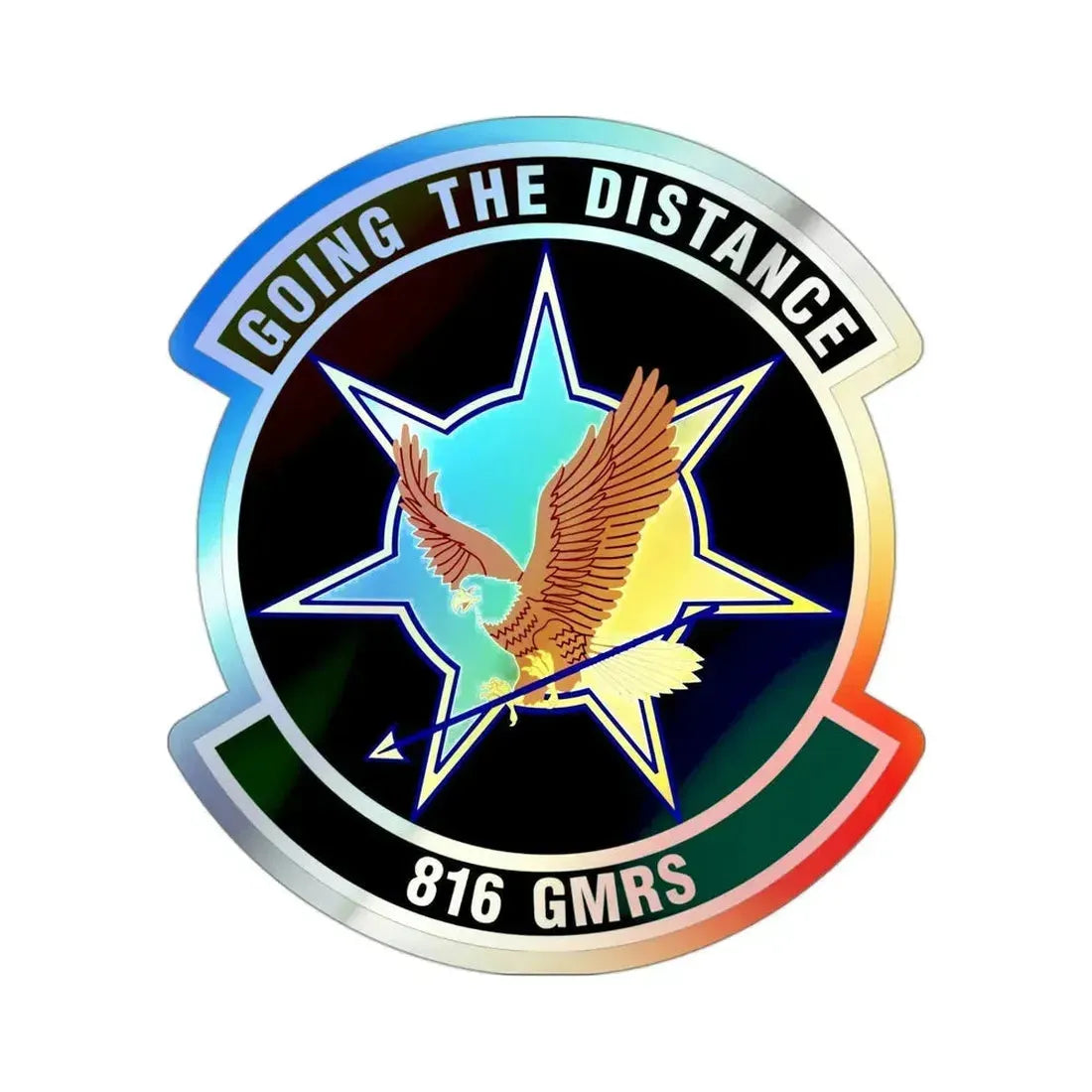 816th Global Mobility Readiness Squadron (U.S. Air Force) Holographic STICKER Die-Cut Vinyl Decal - The Sticker Space