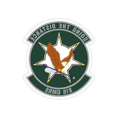 816th Global Mobility Readiness Squadron (U.S. Air Force) REVERSE PRINT Transparent Die-Cut STICKER 6 Inch Die-Cut Transparent - The Sticker Space