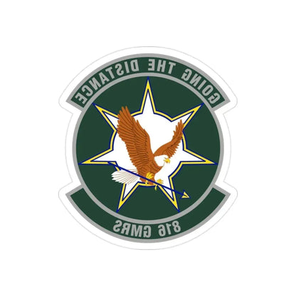 816th Global Mobility Readiness Squadron (U.S. Air Force) REVERSE PRINT Transparent Die-Cut STICKER - The Sticker Space