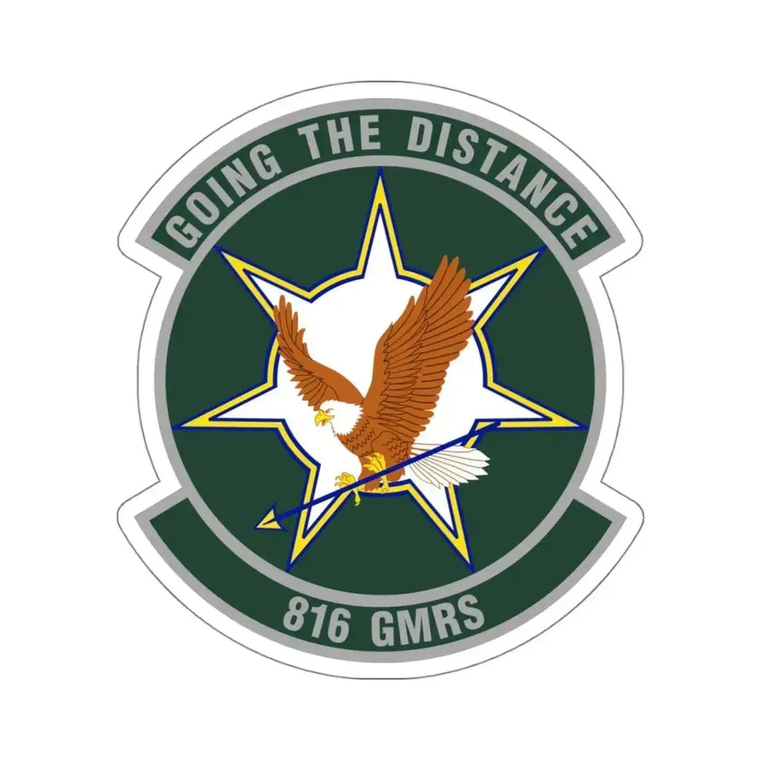 816th Global Mobility Readiness Squadron (U.S. Air Force) STICKER Vinyl Kiss-Cut Decal 4 Inch White - The Sticker Space