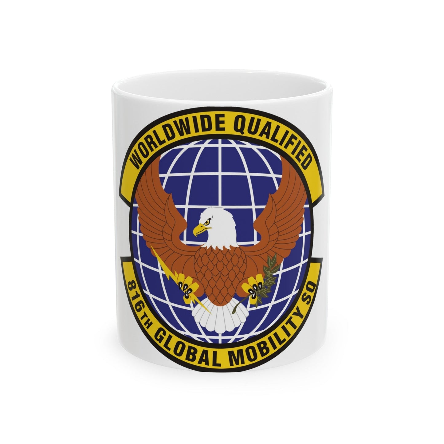 816th Global Mobility Squadron (U.S. Air Force) White Coffee Mug-11oz-The Sticker Space