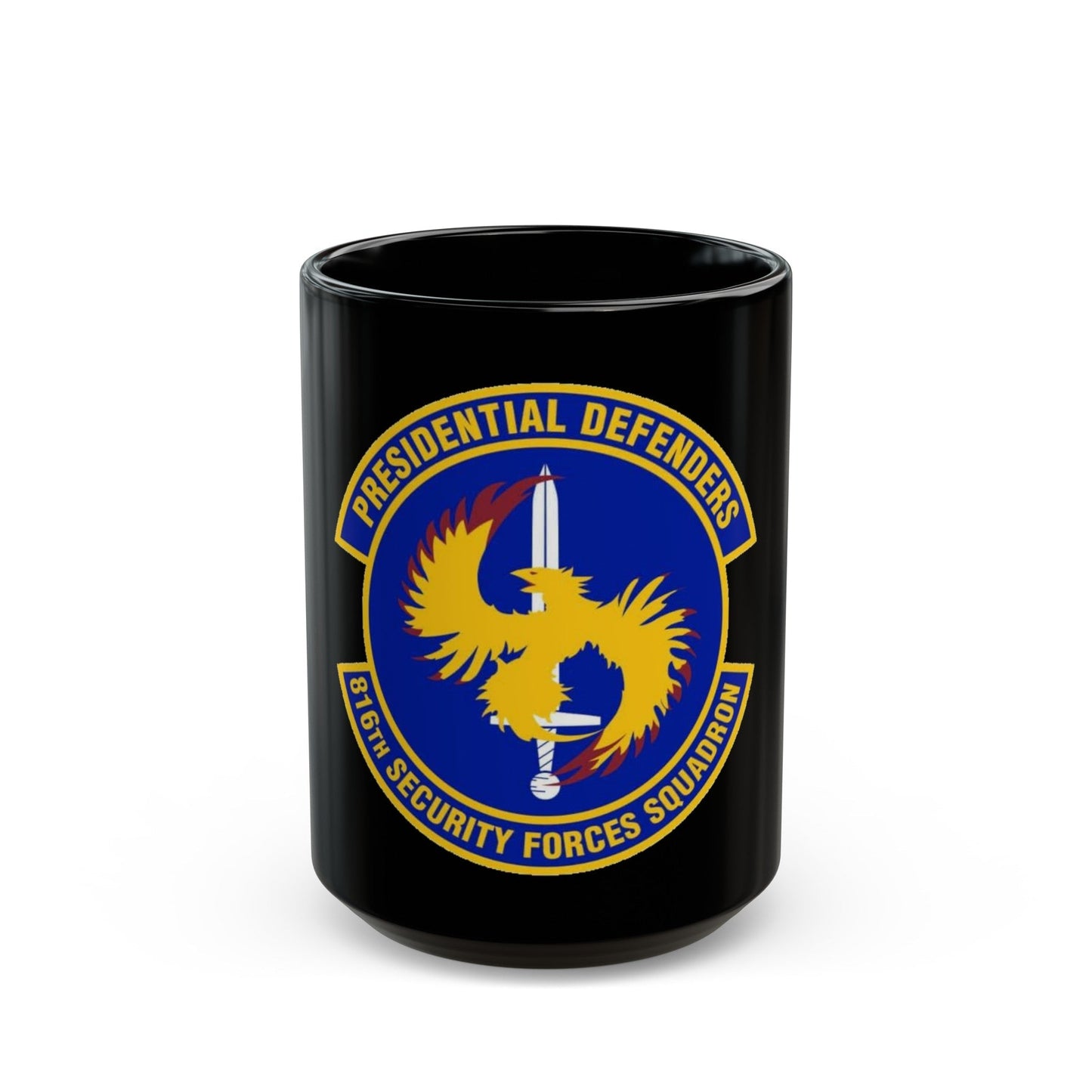 816th Security Forces Squadron (U.S. Air Force) Black Coffee Mug-15oz-The Sticker Space