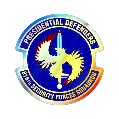 816th Security Forces Squadron (U.S. Air Force) Holographic STICKER Die-Cut Vinyl Decal-4 Inch-The Sticker Space