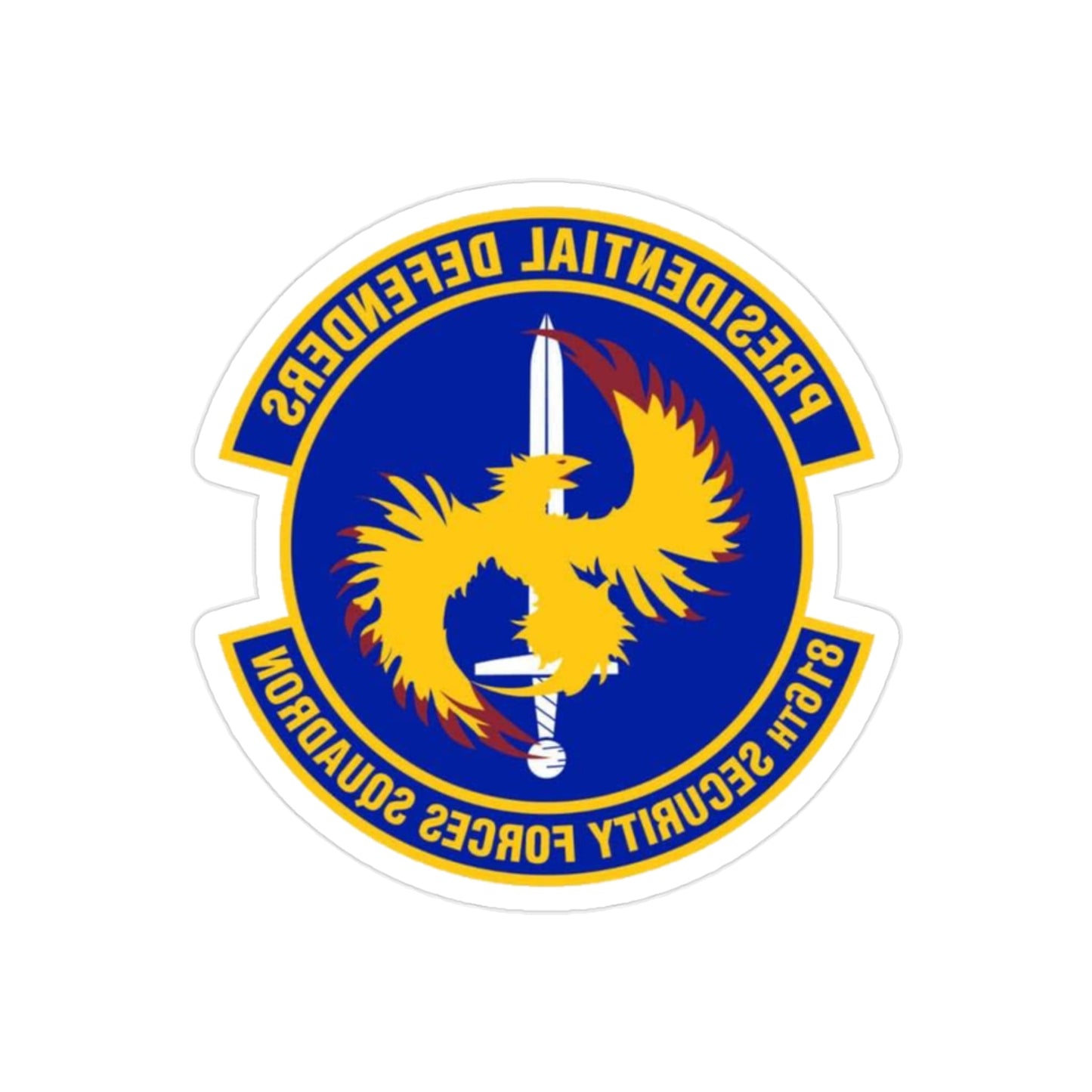 816th Security Forces Squadron (U.S. Air Force) REVERSE PRINT Transparent STICKER-2 Inch-The Sticker Space