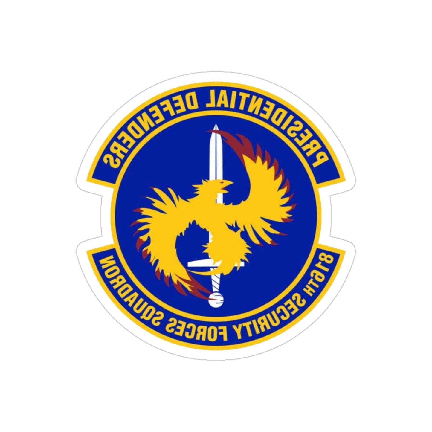 816th Security Forces Squadron (U.S. Air Force) REVERSE PRINT Transparent STICKER-3 Inch-The Sticker Space