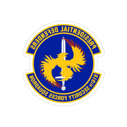 816th Security Forces Squadron (U.S. Air Force) REVERSE PRINT Transparent STICKER-6 Inch-The Sticker Space