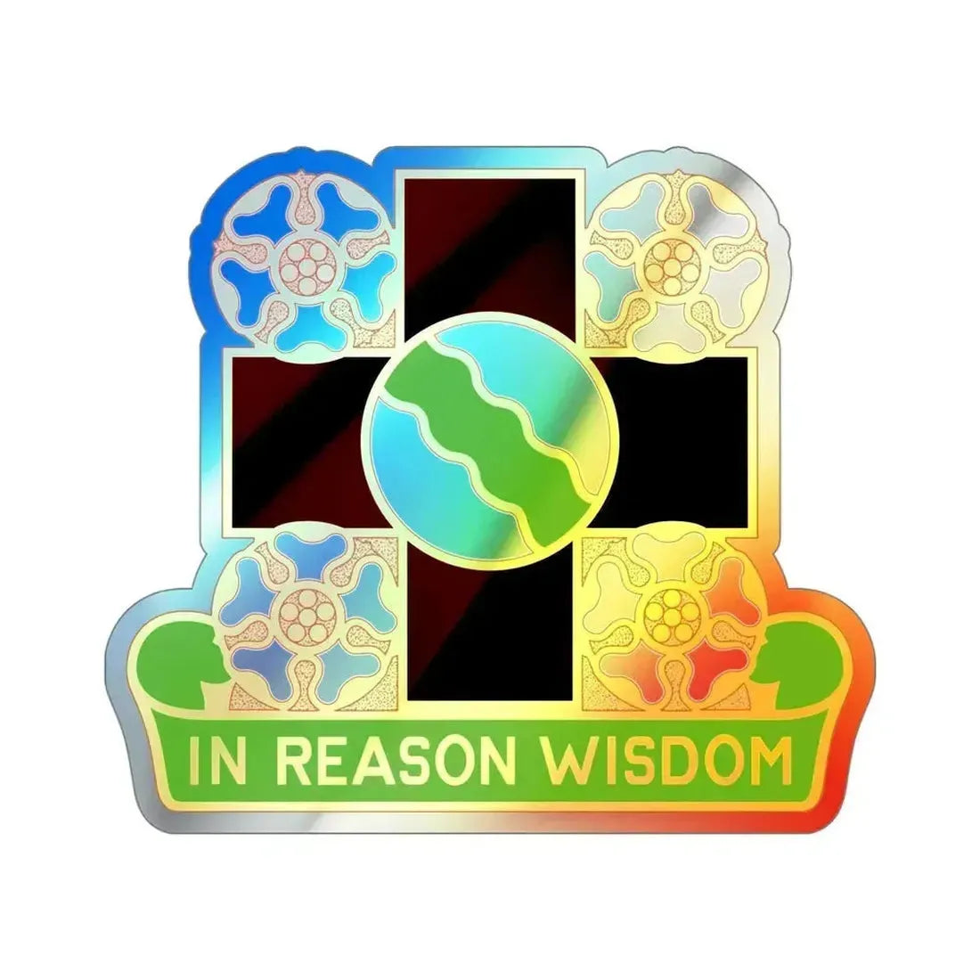 817 Evacuation Hospital (U.S. Army) Holographic STICKER Die-Cut Vinyl Decal 4 Inch Holographic - The Sticker Space
