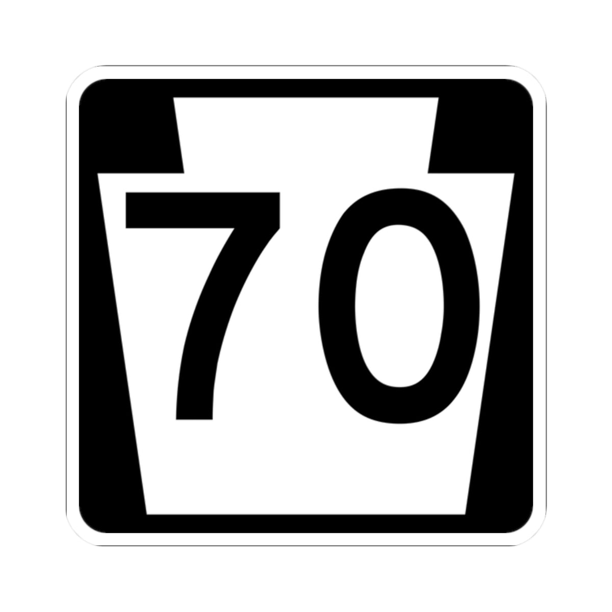 PA-70 (Pennsylvania) (Road Sign) STICKER Vinyl Kiss-Cut Decal