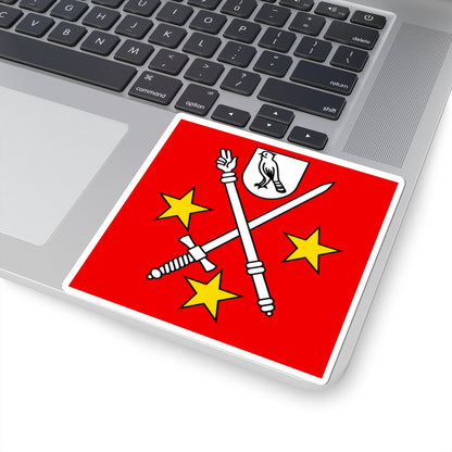 CHE Pleigne Flag (Switzerland) STICKER Vinyl Kiss-Cut Decal