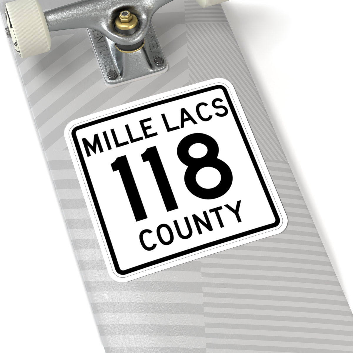Mille Lacs County 118 MN (Minnesota) (Road Sign) STICKER Vinyl Kiss-Cut Decal
