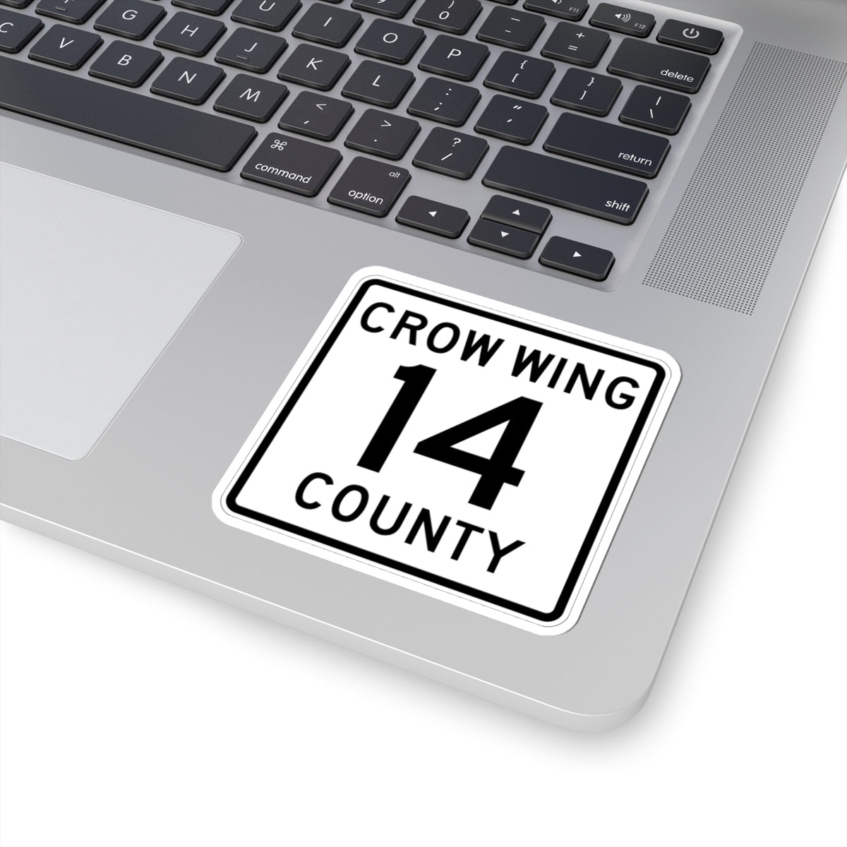 Crow Wing County 14 (Minnesota) (Road Sign) STICKER Vinyl Kiss-Cut Decal
