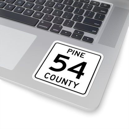 Pine County Route 54 MN (Minnesota) (Road Sign) STICKER Vinyl Kiss-Cut Decal