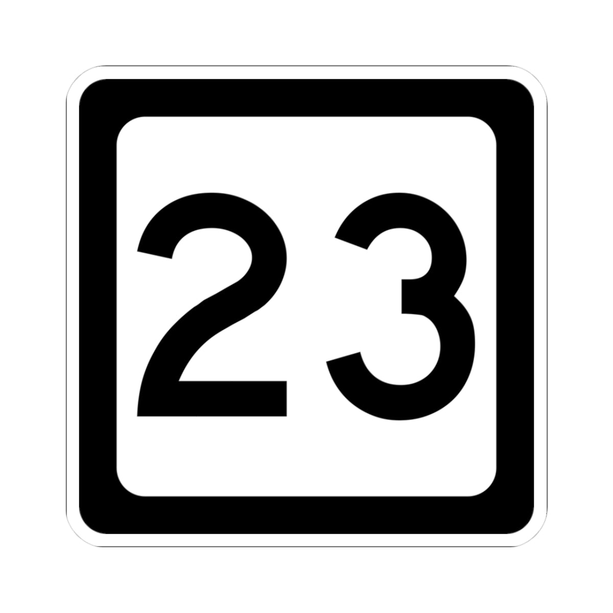 WV-23 (Virginia) (Road Sign) STICKER Vinyl Kiss-Cut Decal