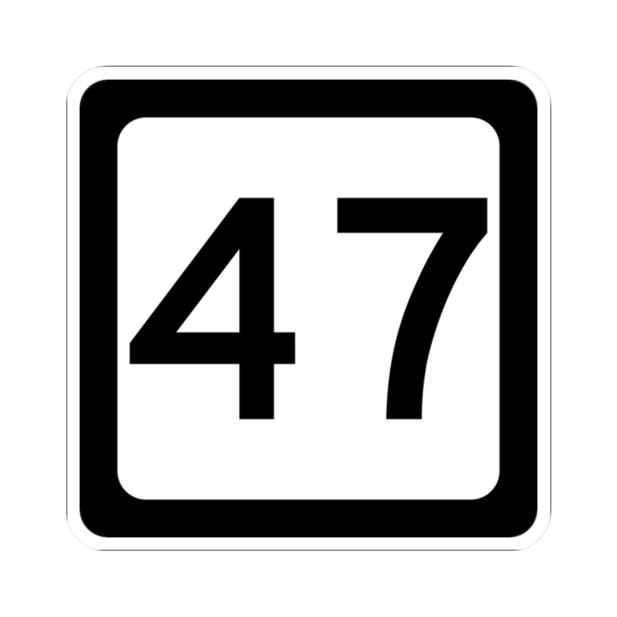 WV-47 (Virginia) (Road Sign) STICKER Vinyl Kiss-Cut Decal
