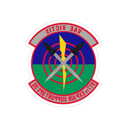 817th Expeditionary Air Support Operations Squadron (U.S. Air Force) REVERSE PRINT Transparent STICKER-4 Inch-The Sticker Space