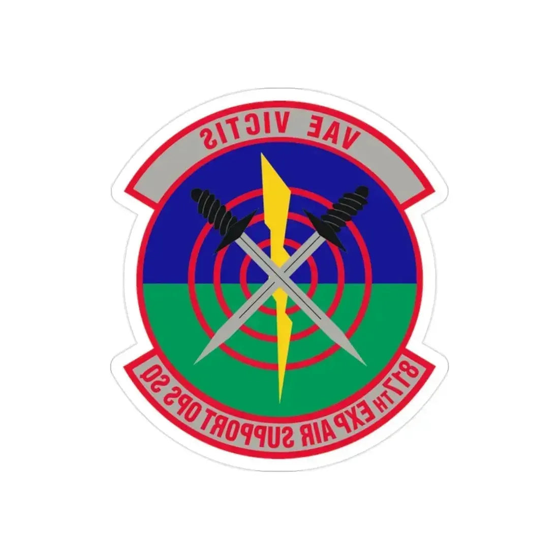 817th Expeditionary Air Support Operations Squadron (U.S. Air Force) REVERSE PRINT Transparent Die-Cut STICKER 2 Inch Die-Cut Transparent - The Sticker Space