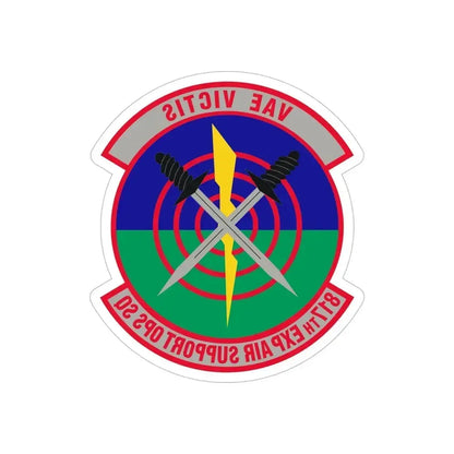 817th Expeditionary Air Support Operations Squadron (U.S. Air Force) REVERSE PRINT Transparent Die-Cut STICKER 6 Inch Die-Cut Transparent - The Sticker Space