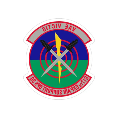 817th Expeditionary Air Support Operations Squadron (U.S. Air Force) REVERSE PRINT Transparent Die-Cut STICKER - The Sticker Space