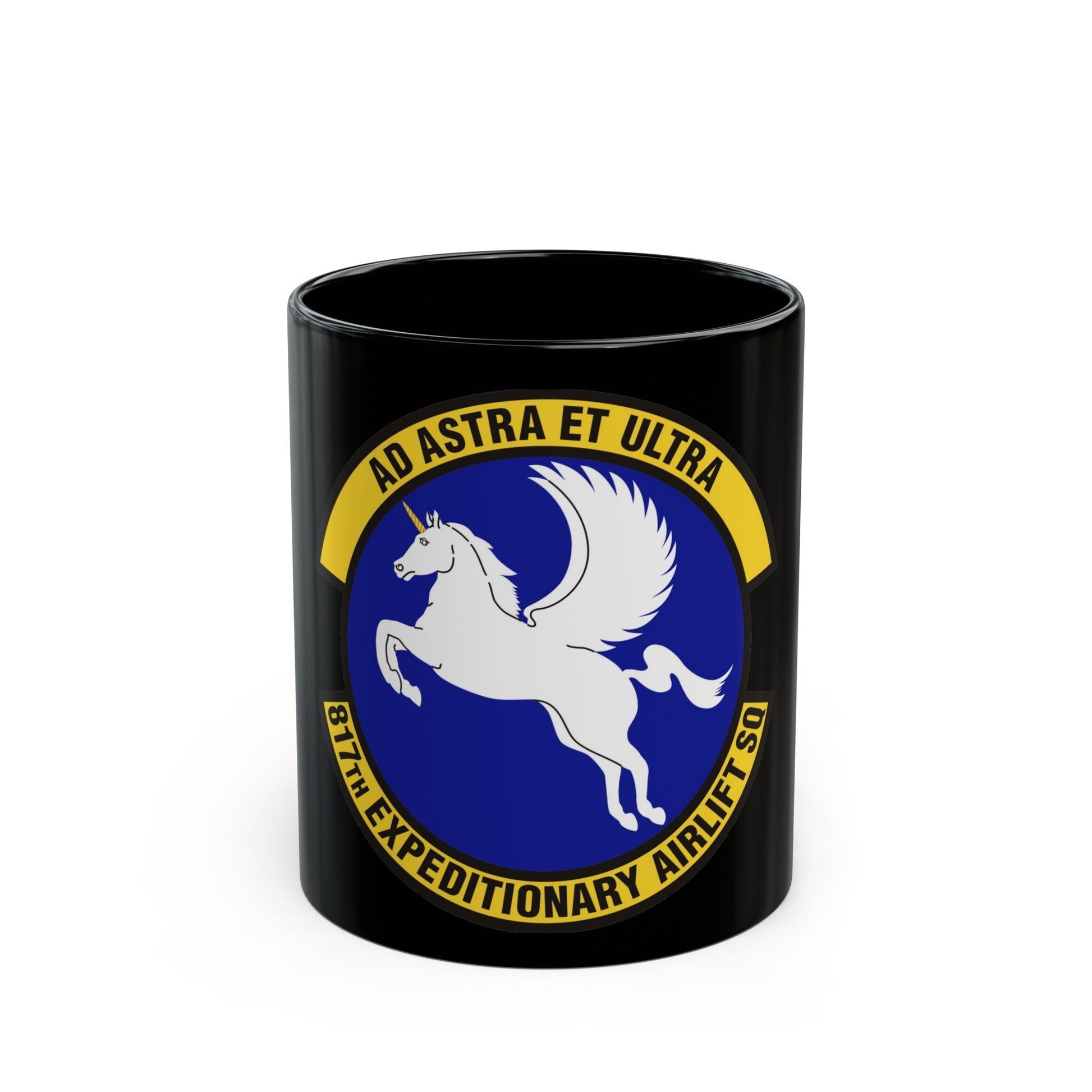 817th Expeditionary Airlift Squadron (U.S. Air Force) Black Coffee Mug-11oz-The Sticker Space