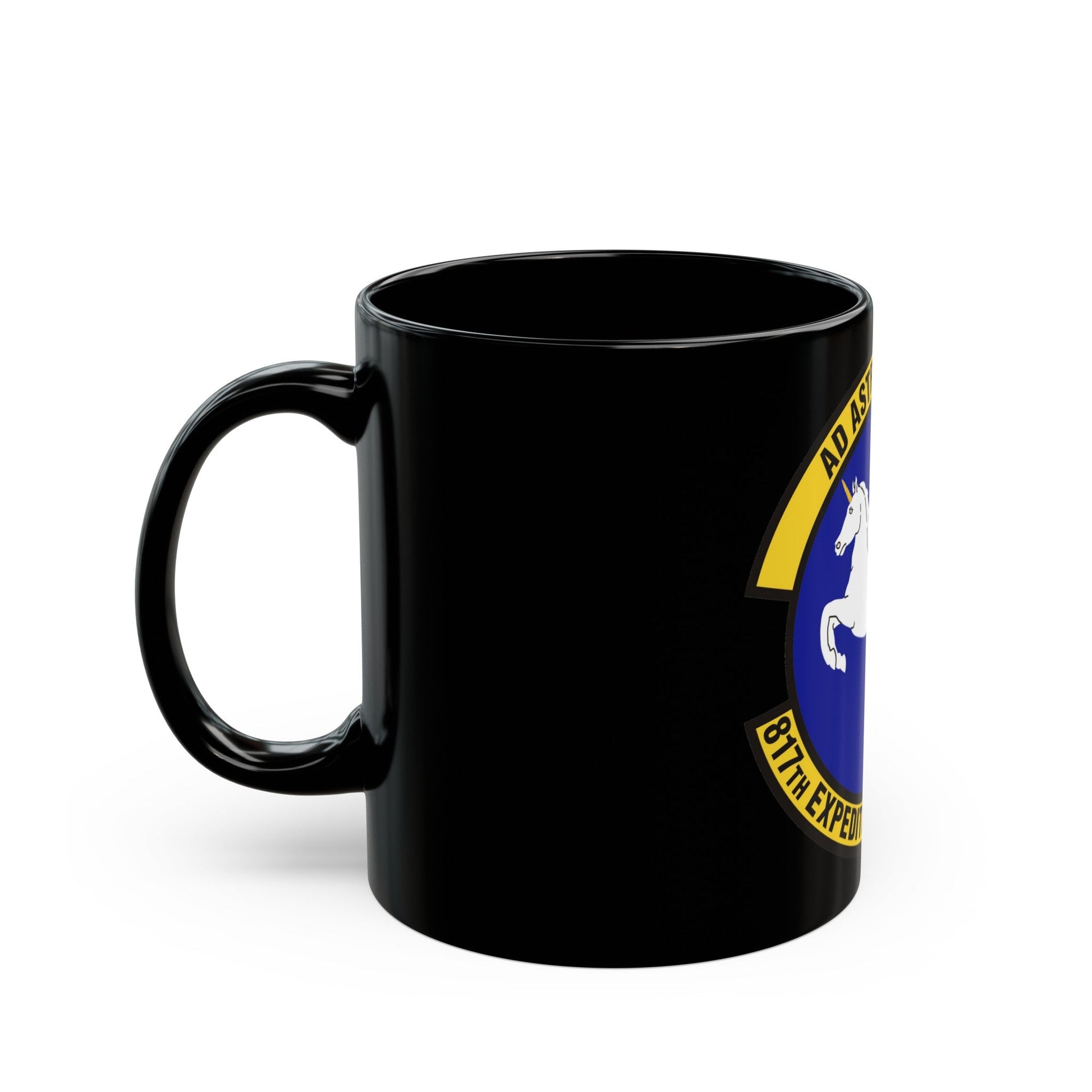 817th Expeditionary Airlift Squadron (U.S. Air Force) Black Coffee Mug-The Sticker Space