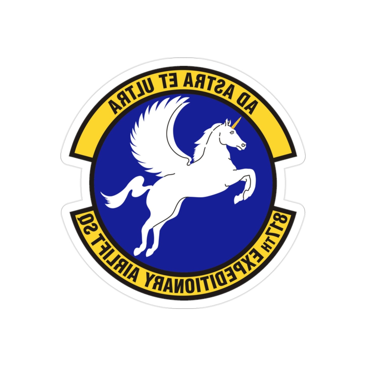 817th Expeditionary Airlift Squadron (U.S. Air Force) REVERSE PRINT Transparent STICKER-2 Inch-The Sticker Space