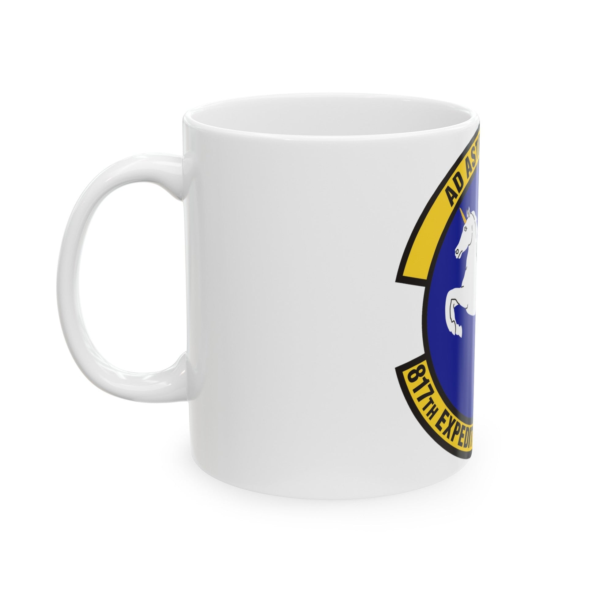 817th Expeditionary Airlift Squadron (U.S. Air Force) White Coffee Mug-The Sticker Space