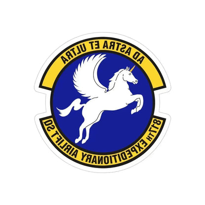 817th Expeditionary Airlift Squadron (U.S. Air Force) REVERSE PRINT Transparent Die-Cut STICKER 5 Inch Die-Cut Transparent - The Sticker Space