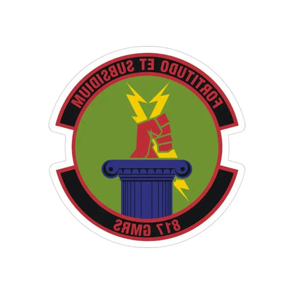 817th Global Mobility Readiness Squadron (U.S. Air Force) REVERSE PRINT Transparent Die-Cut STICKER - The Sticker Space