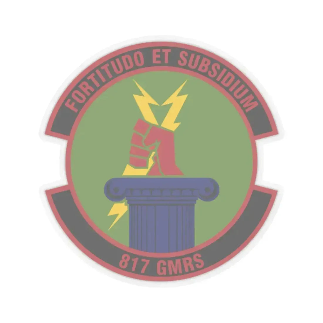 817th Global Mobility Readiness Squadron (U.S. Air Force) STICKER Vinyl Kiss-Cut Decal 2 Inch Transparent - The Sticker Space