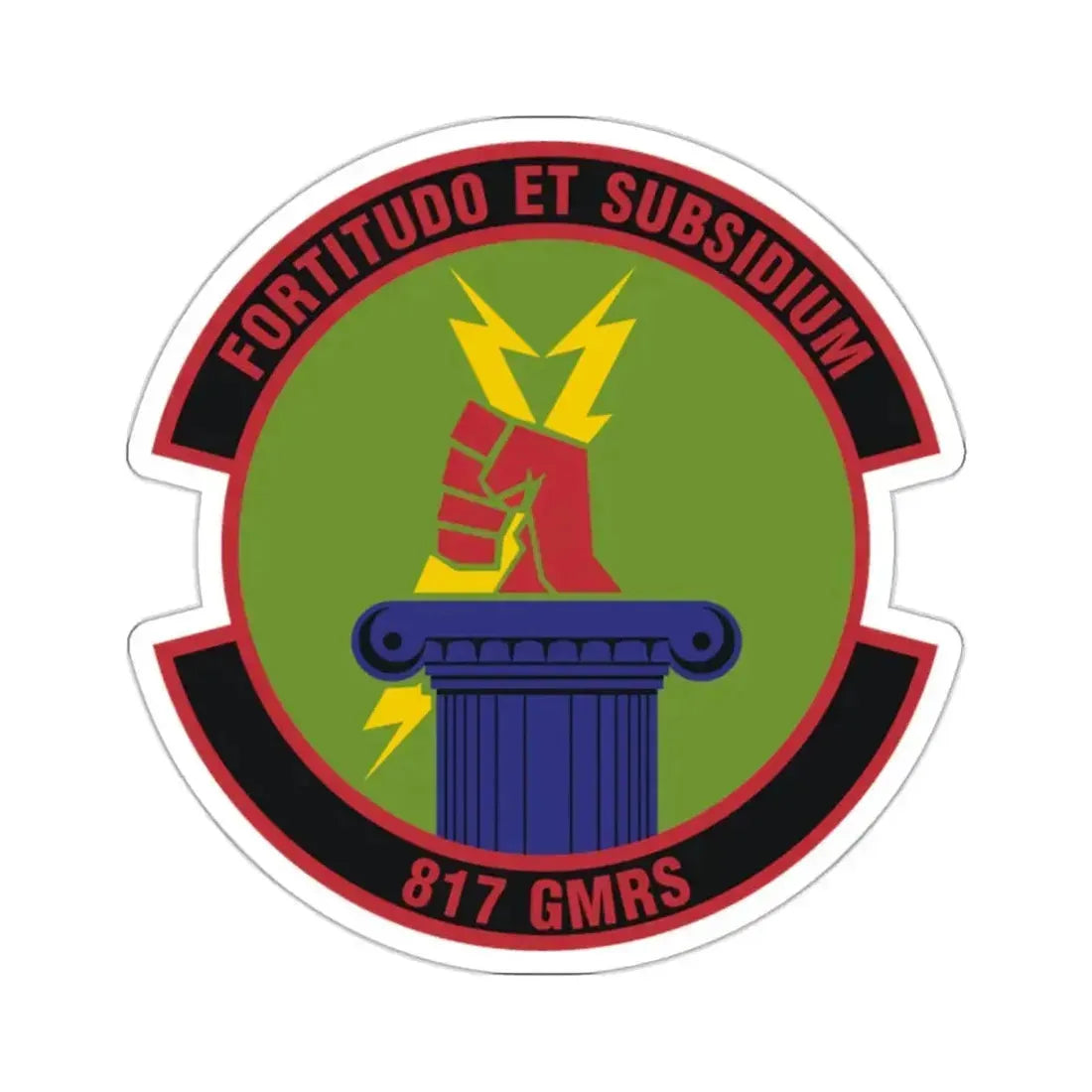 817th Global Mobility Readiness Squadron (U.S. Air Force) STICKER Vinyl Kiss-Cut Decal 2 Inch White - The Sticker Space