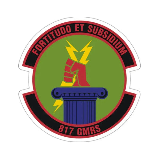 817th Global Mobility Readiness Squadron (U.S. Air Force) STICKER Vinyl Kiss-Cut Decal 2 Inch White - The Sticker Space