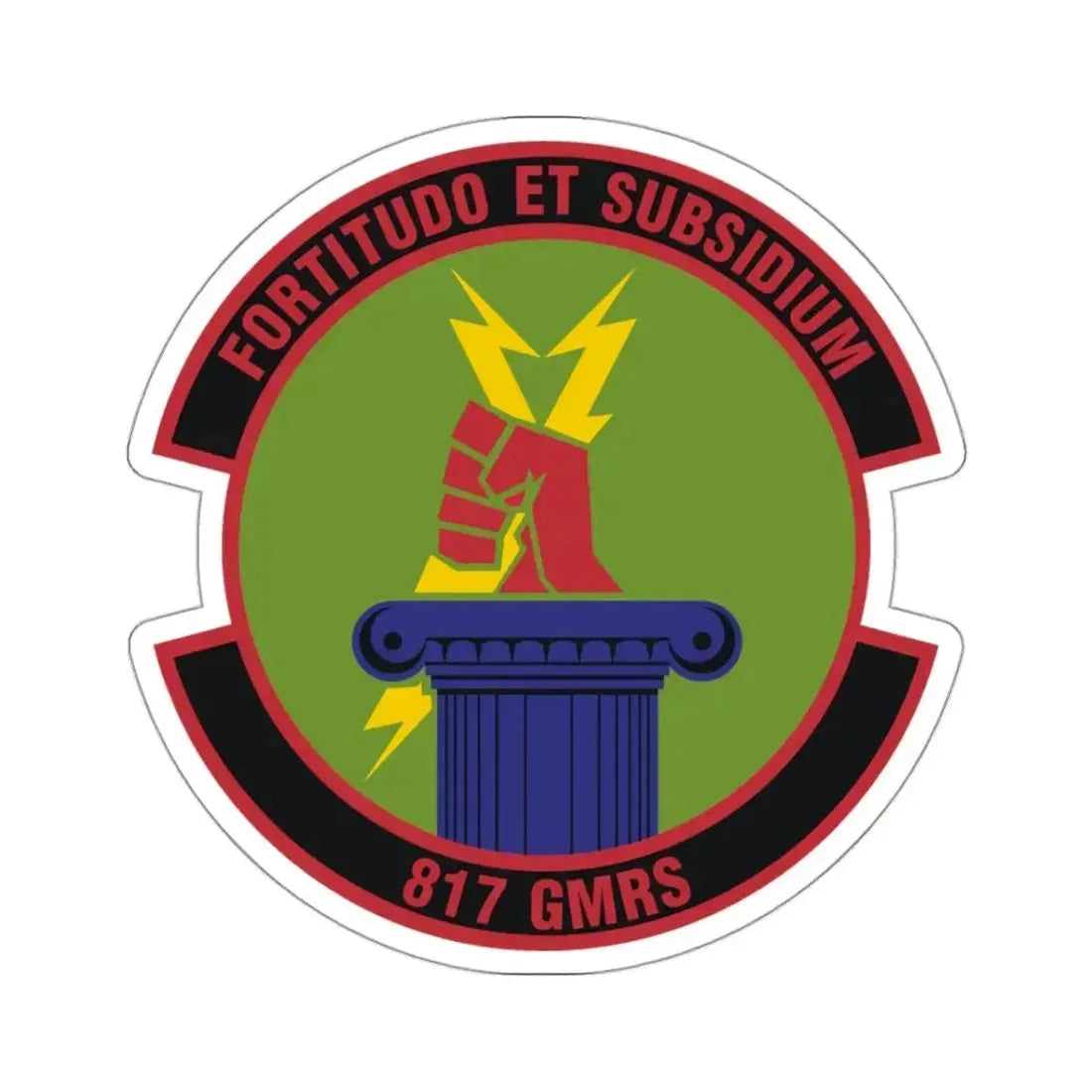 817th Global Mobility Readiness Squadron (U.S. Air Force) STICKER Vinyl Kiss-Cut Decal 3 Inch White - The Sticker Space